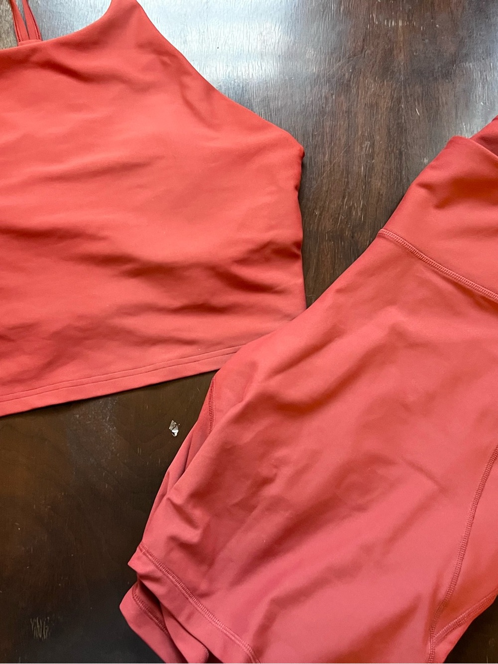 Women's High-Rise Athletic Set in Clay Red